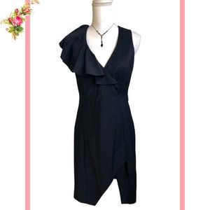 💛 Bebe Black Sleeveless Evening Sheath Dress 6